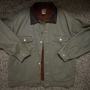 Marlboro Khaki Jacket with Dark Brown Collar